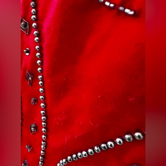 Free People NWT Beaded Embellished Red Boho Mini Dress Sz XS - Picture 7 of 16